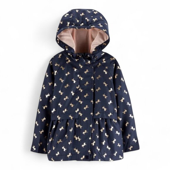 OshKosh B’Gosh Toddler Girls Unicorn Jacket Navy Pink Lined Hooded 2T - Picture 1 of 5